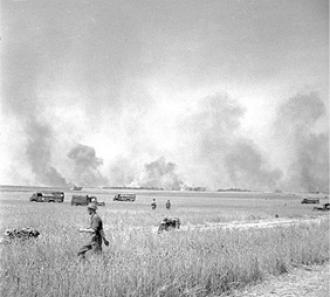 Operation Totalise, Walking through fields, Aug 1944