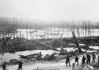 Flooding in Ancre Valley, Nov 1916