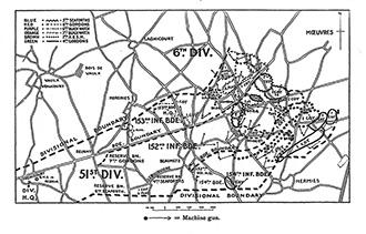 Map of the 1918 German Offensive