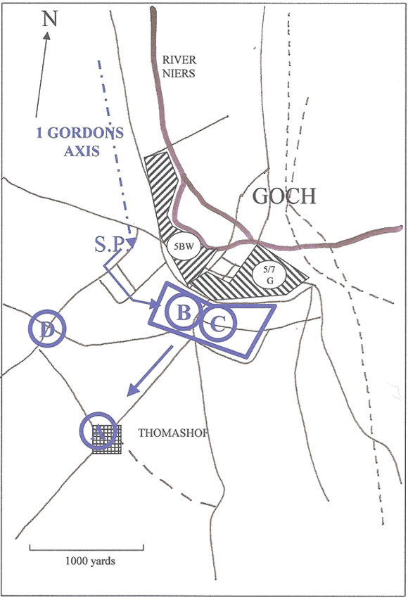 1st Gordons attack on Goch, Feb 1945